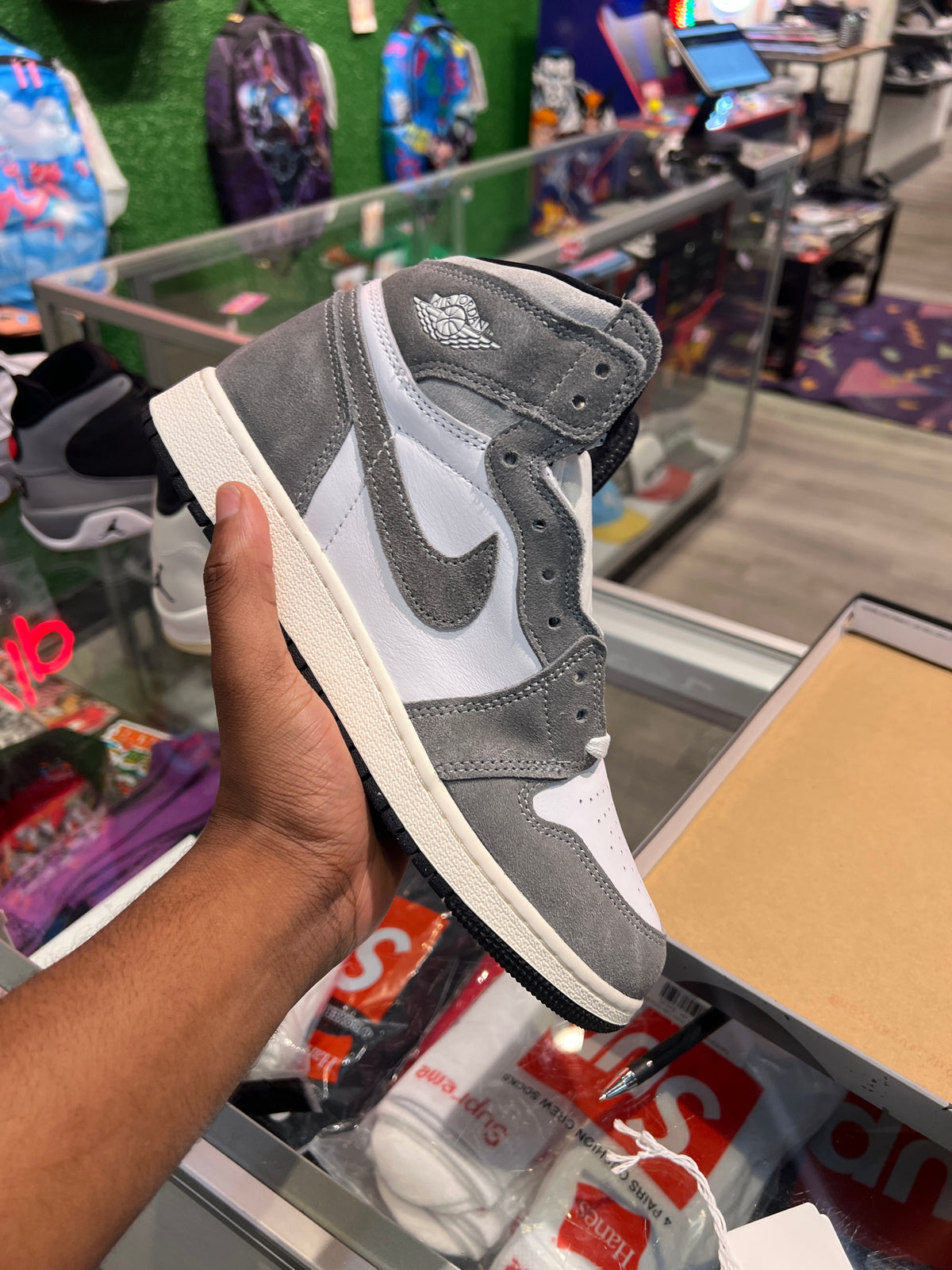 Air Jordan 1 washed black (GS)