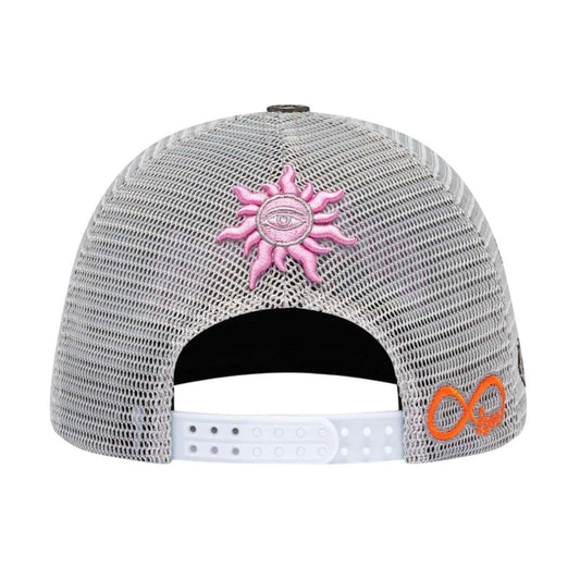 Godspeed Forever Trucker Hat Grey Pink