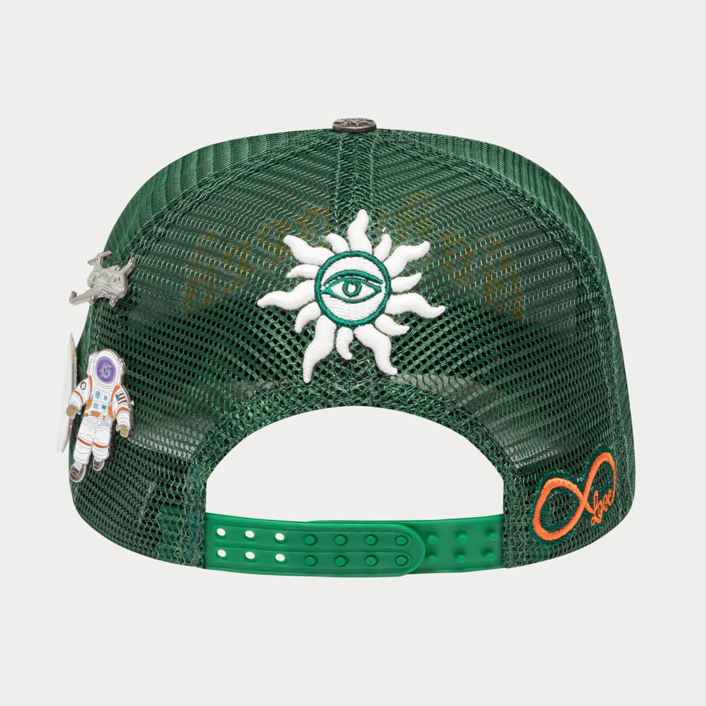 God Speed FOREVER TRUCKER HAT (GREEN/YELLOW)
