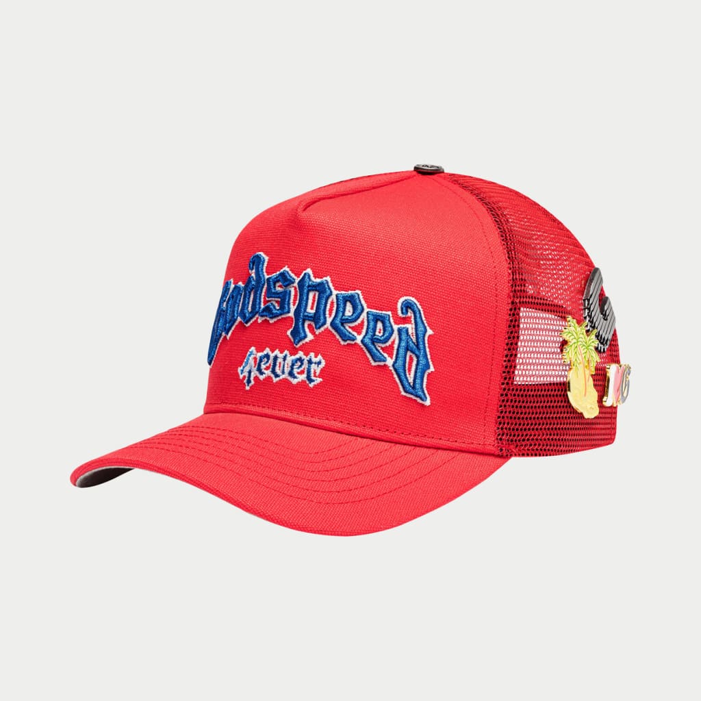 God Speed FOREVER TRUCKER HAT (Red/White/Blue)