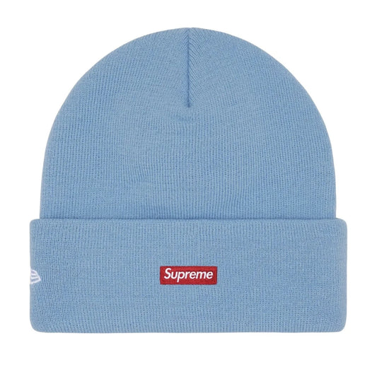 Supreme New Era Old English Beanie light blue