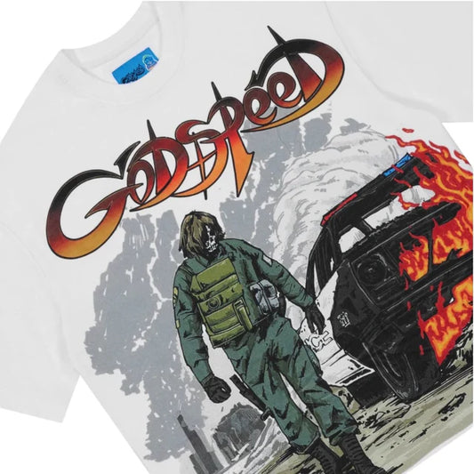God Speed Khaos Tee White