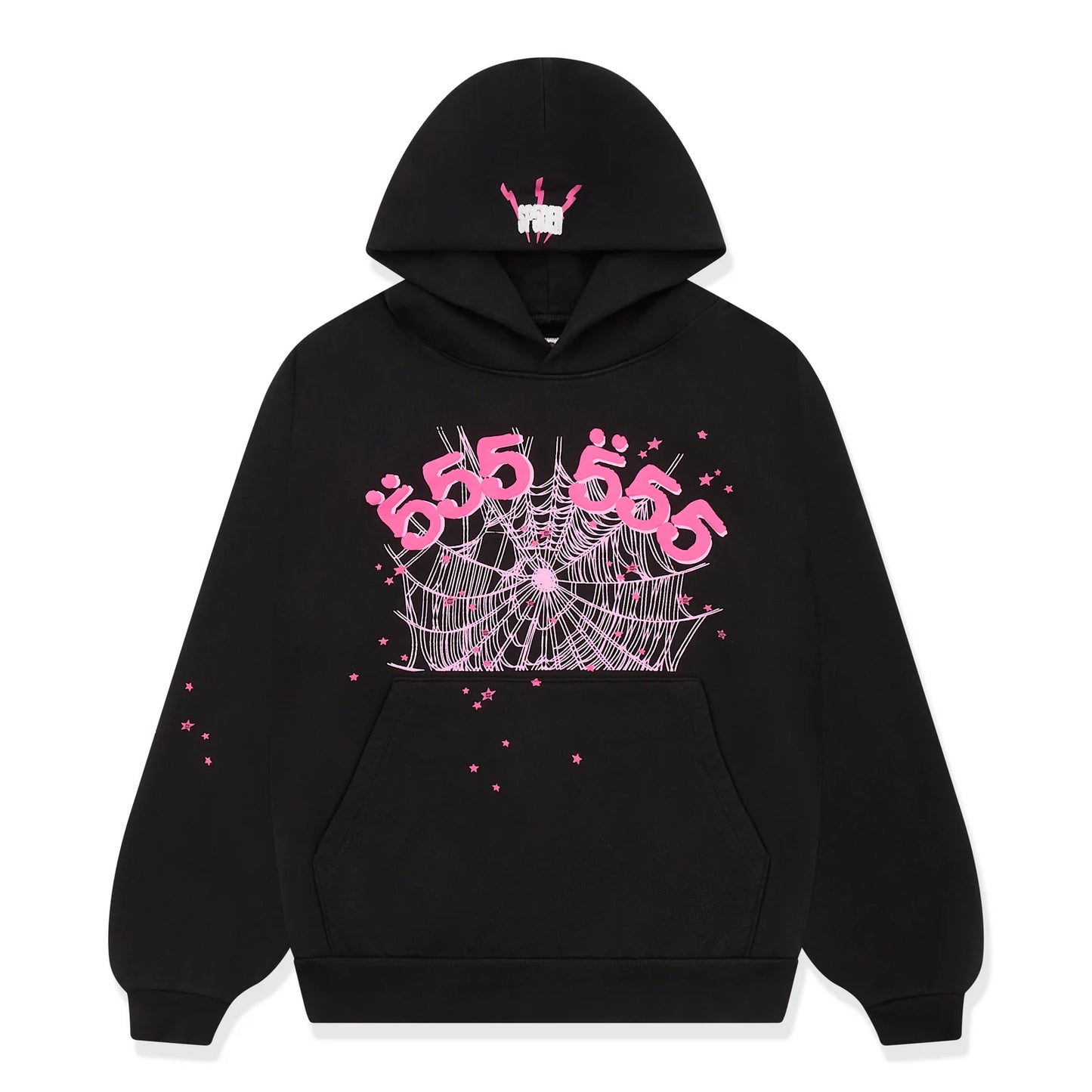 Sp5der ANGEL NUMBER HOODIE Pink black