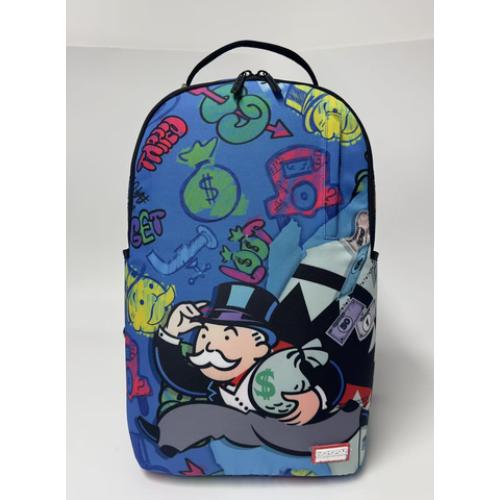 Spray Ground MONOPOLY BLUE TEAR THROUGH BACKPACK