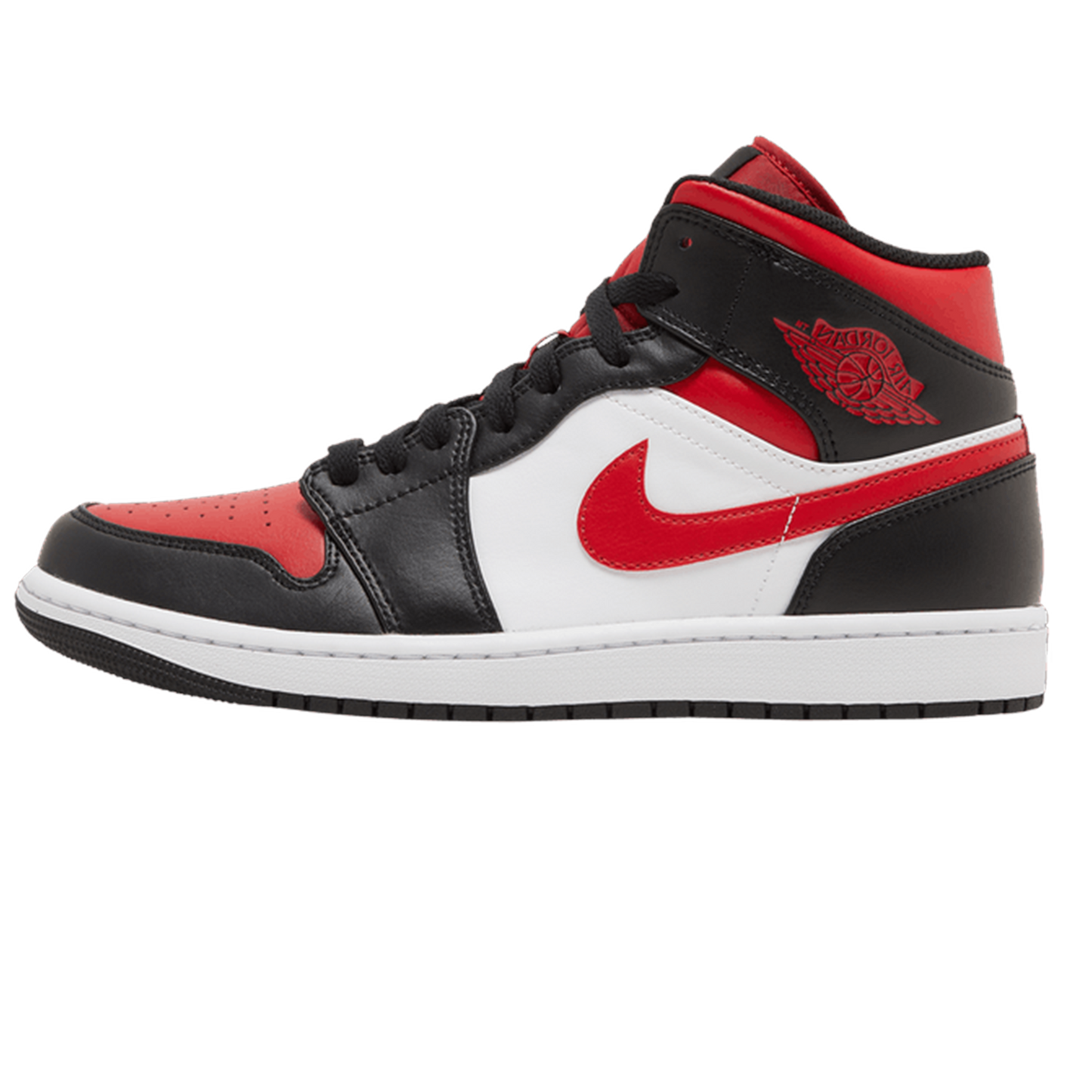 Air Jordan 1 Mid White Black Red