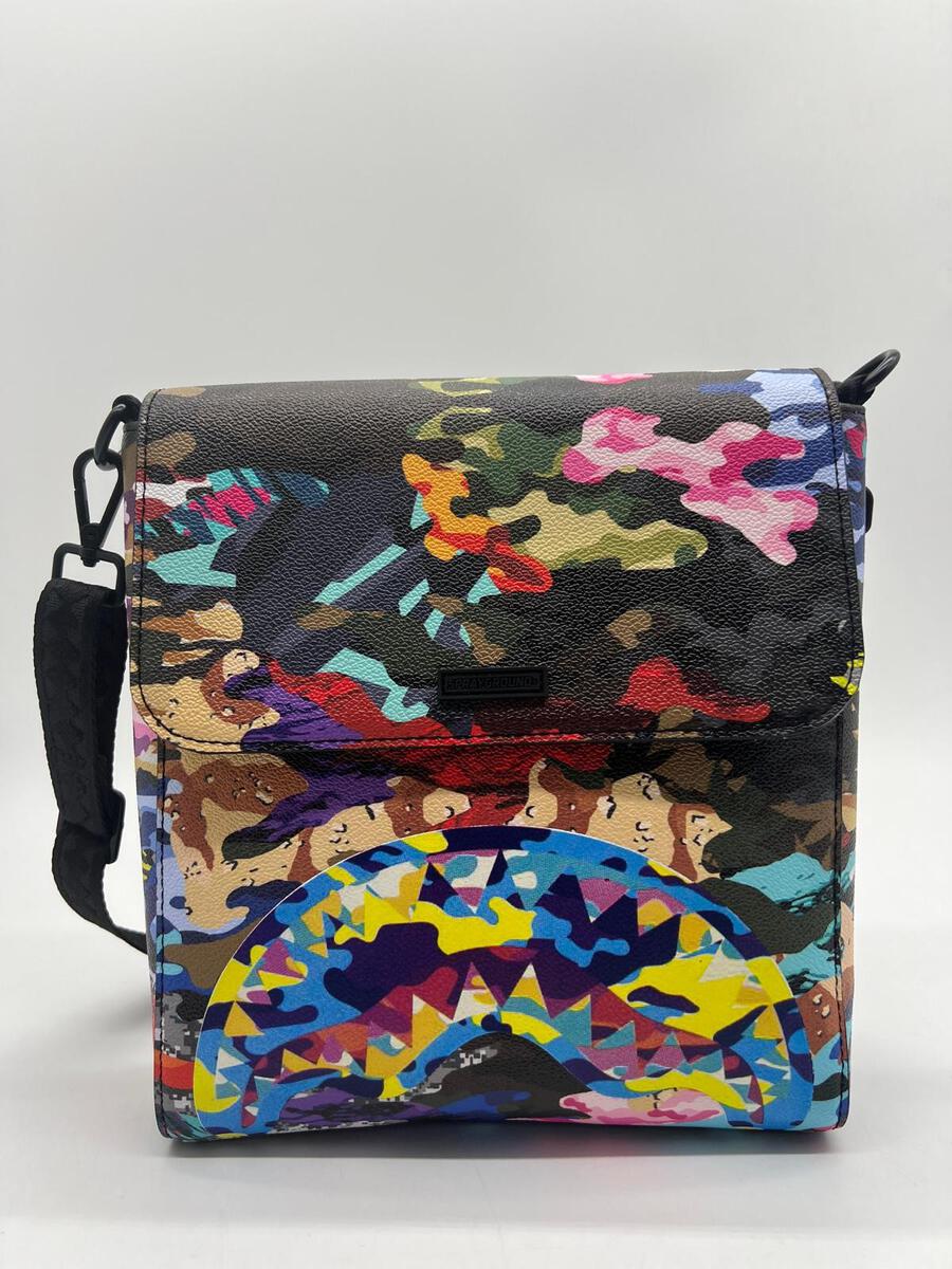 Spray Ground SLICED AND DICED CAMO Messenger Bag (B6035)