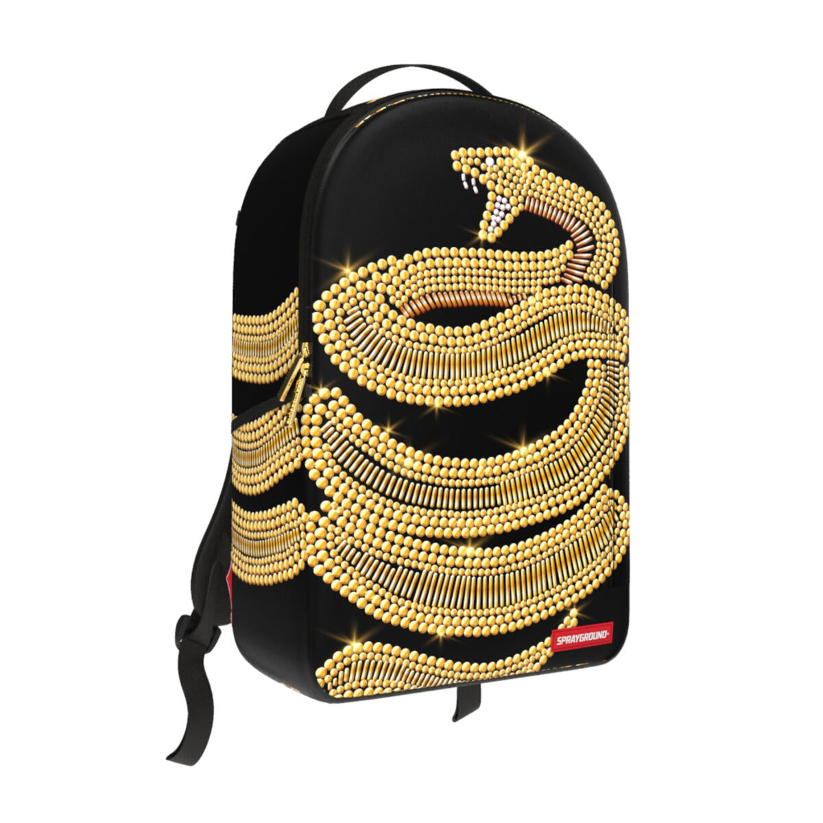 Spray Ground AI GOLD SEQUIN SNAKE DLXSV BACKPACK (B6301)