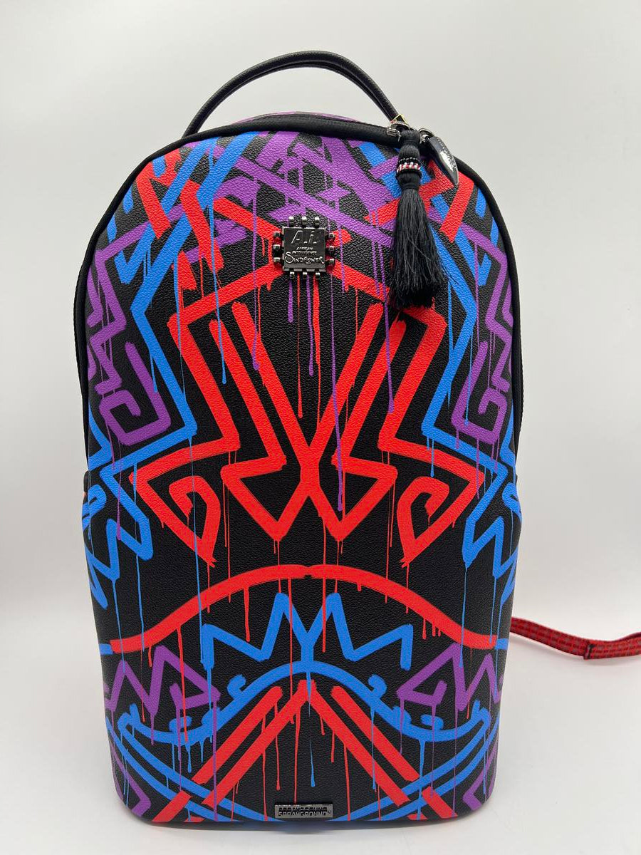 Spray Ground Ai TRIBAL PATTERN DLXSV BACKPACK (B5924)