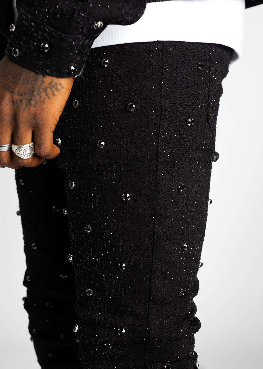 パンツ Guapi All black Embellished Deniem Jeans Guapi All black Embellished Deniem Jeans – Viper Soles