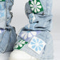 Guapi Aqua Blue Flowers Denim Jeans