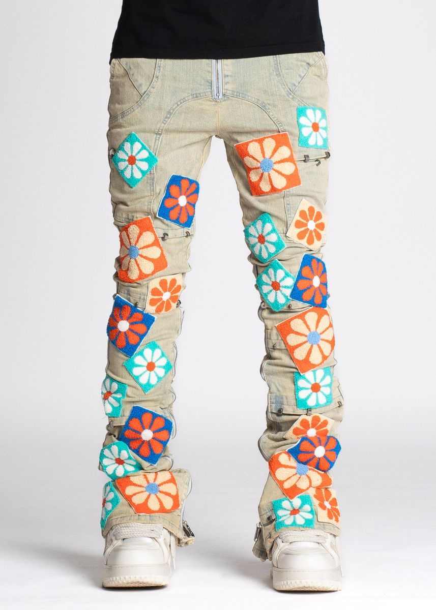 Guapi Vintage Flowers Denim Jeans