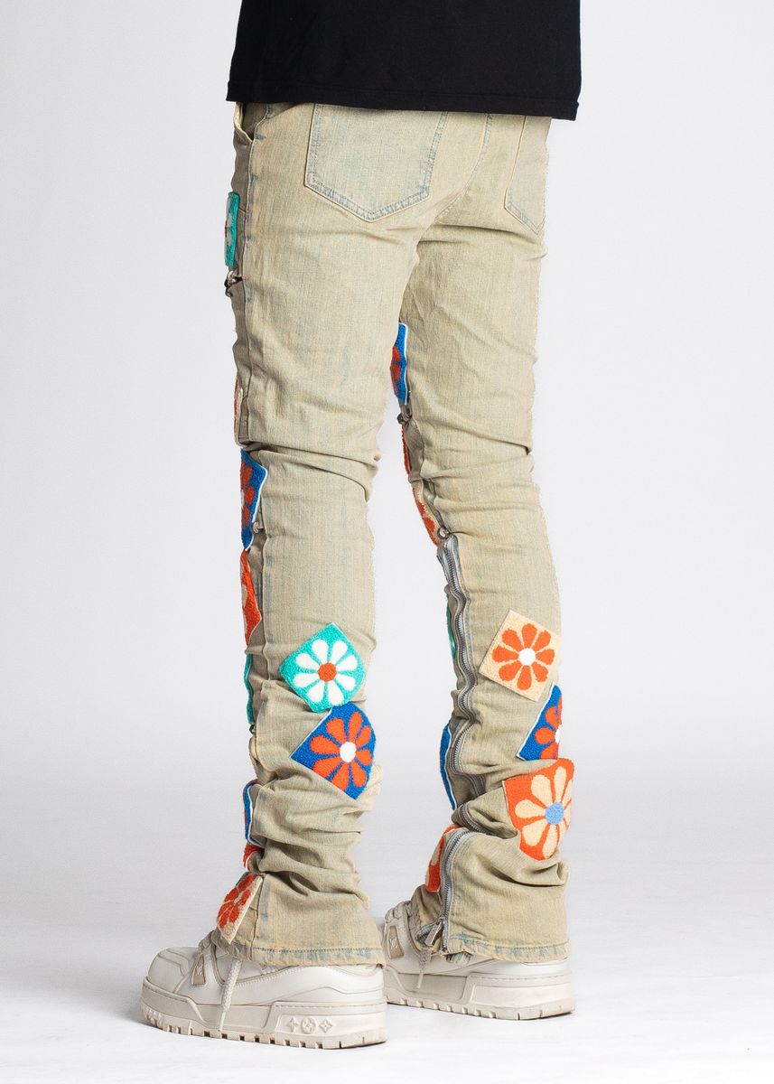 Guapi Vintage Flowers Denim Jeans