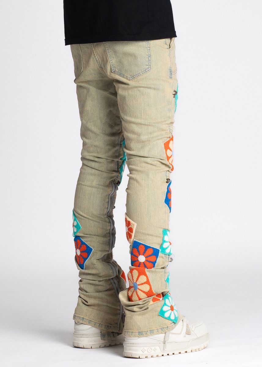 Guapi Vintage Flowers Denim Jeans