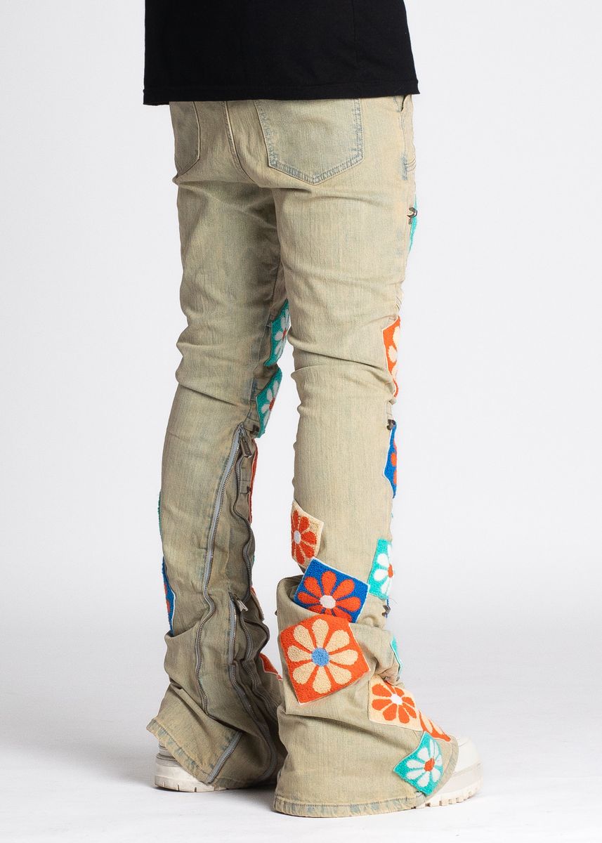 Guapi Vintage Flowers Denim Jeans