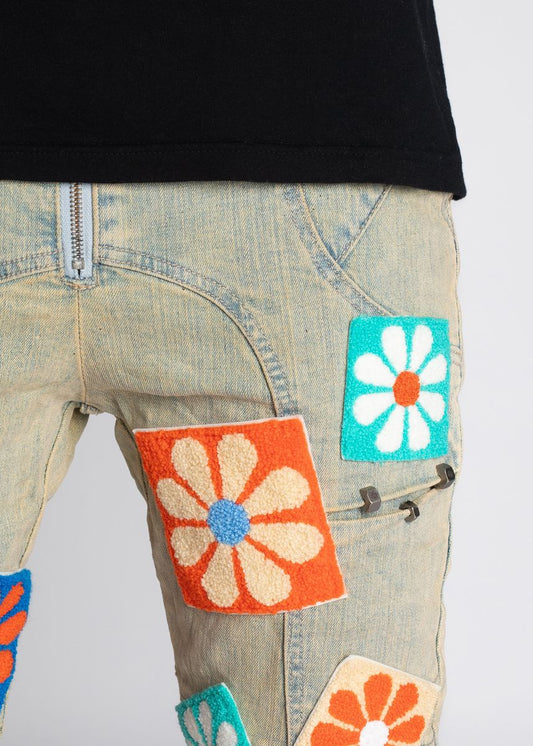 Guapi Vintage Flowers Denim Jeans