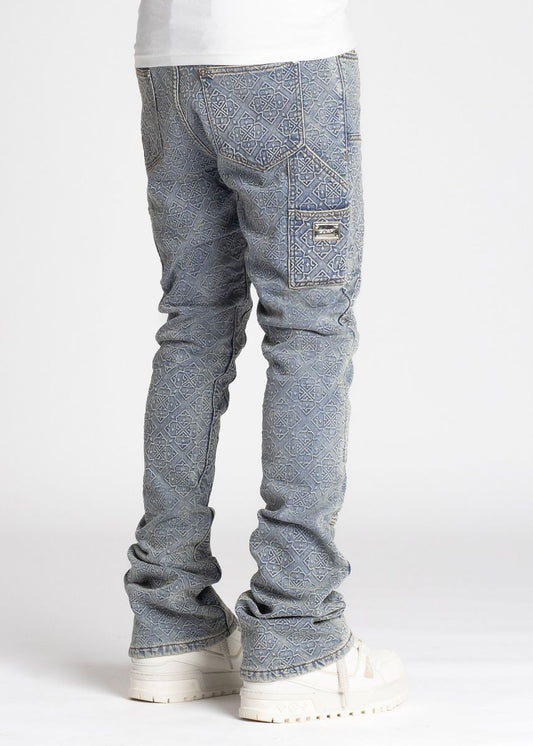 Guapi Vintage Blue Monogram Denim Jeans