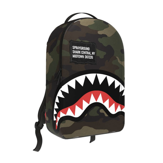 Spray Ground SHARK CENTRAL CAMO DLXS BACKPACK