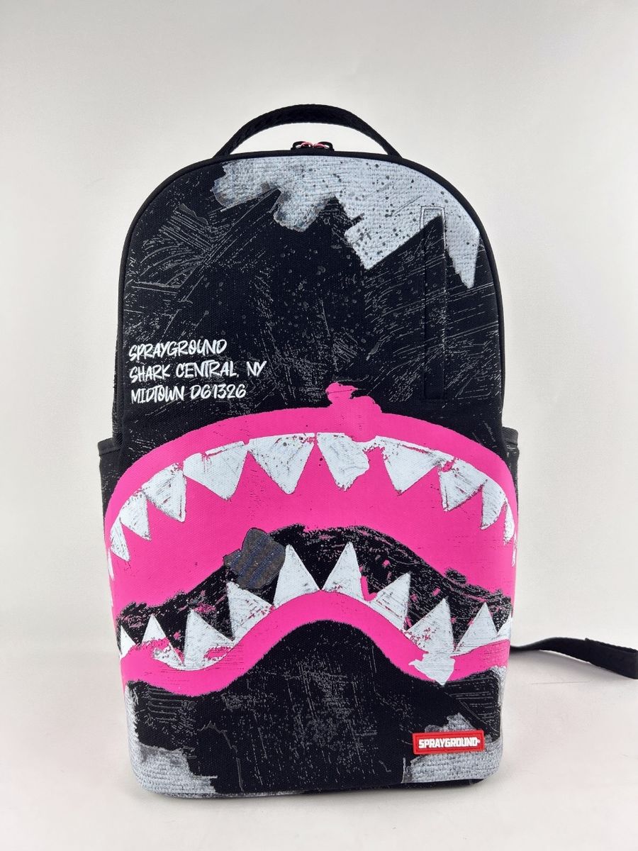 Spray Ground SHARK CENTRAL SORBET HAND PAINTED DLX-COTTON BACKPACK