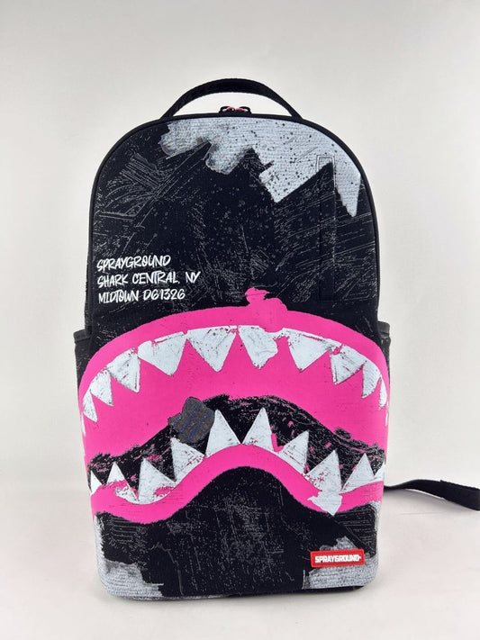 Spray Ground SHARK CENTRAL SORBET HAND PAINTED DLX-COTTON BACKPACK