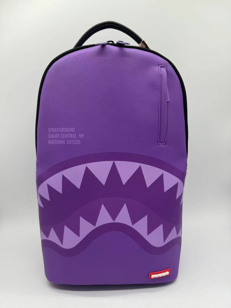 Spray Ground  PURPLE SHARK CENTRAL DLXVS BACKPACK (B7740)