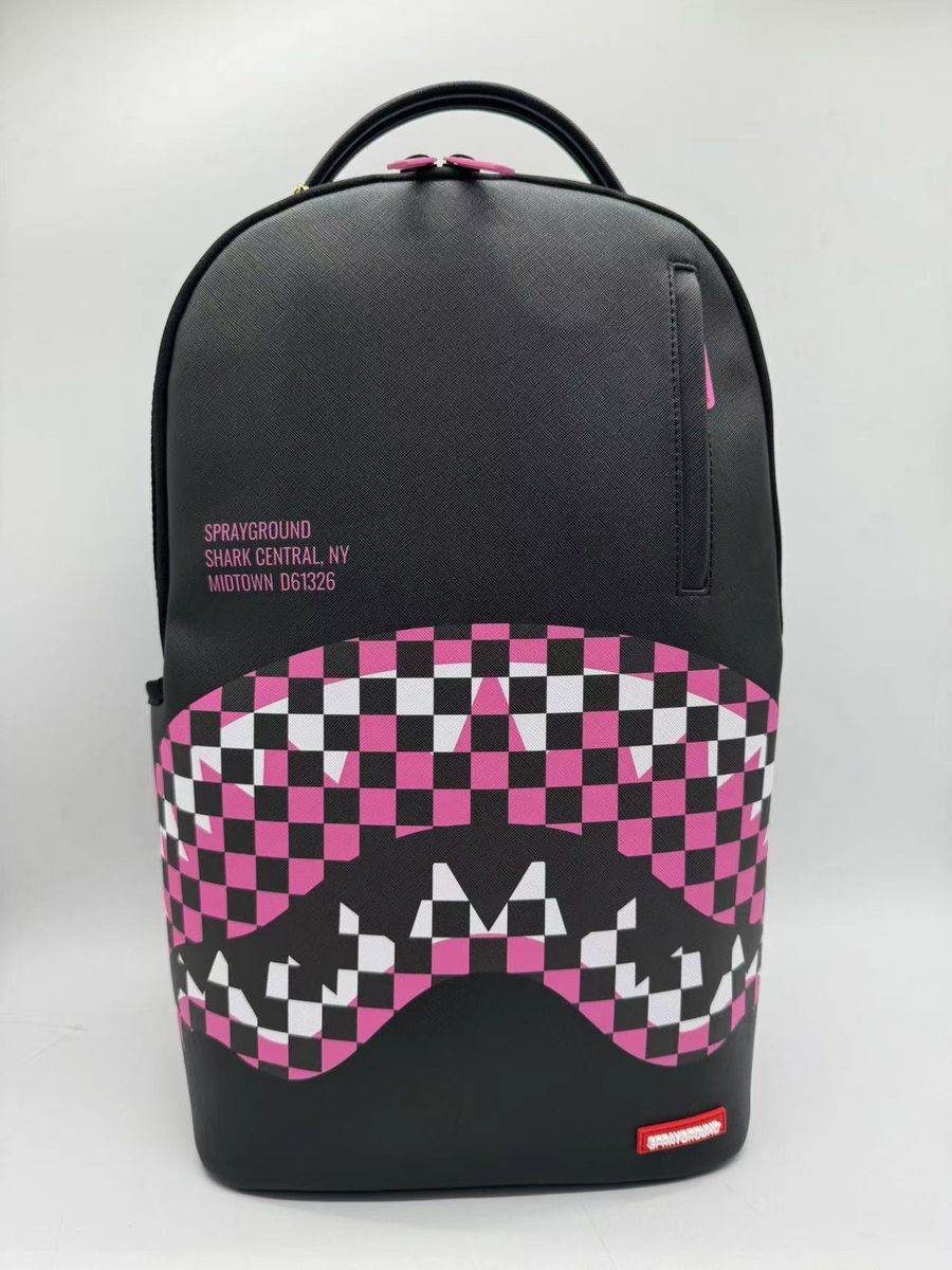 Spray Ground SHARK CENTRAL BREAKUP CHECK SORBET GREY BACKPACK