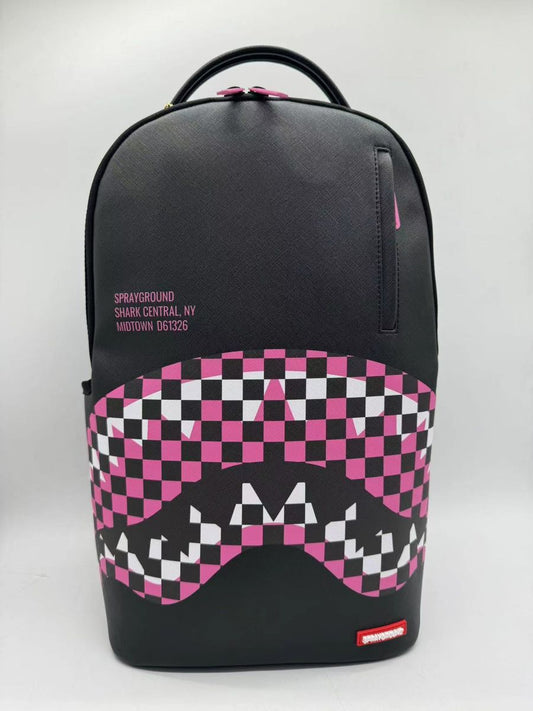 Spray Ground SHARK CENTRAL BREAKUP CHECK SORBET GREY BACKPACK