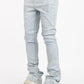 Guapi Aqua Blue Icon Embellished Denim Jeans