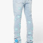 Guapi Aqua Blue Blossom Denim Jeans