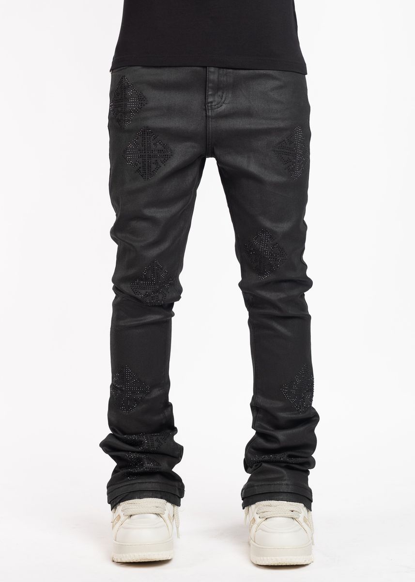 Guapi Jeans Obsidian Black Icon Embellished Denim Jeans