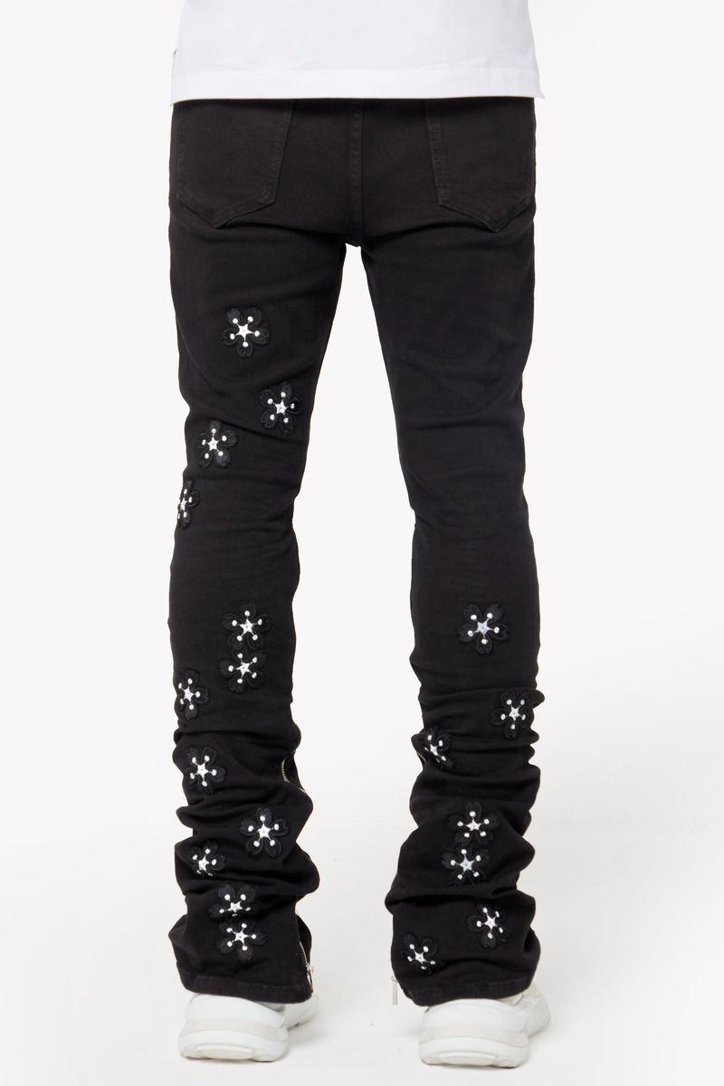 Guapi Obsidian Black Blossom Denim Jeans – Viper Soles