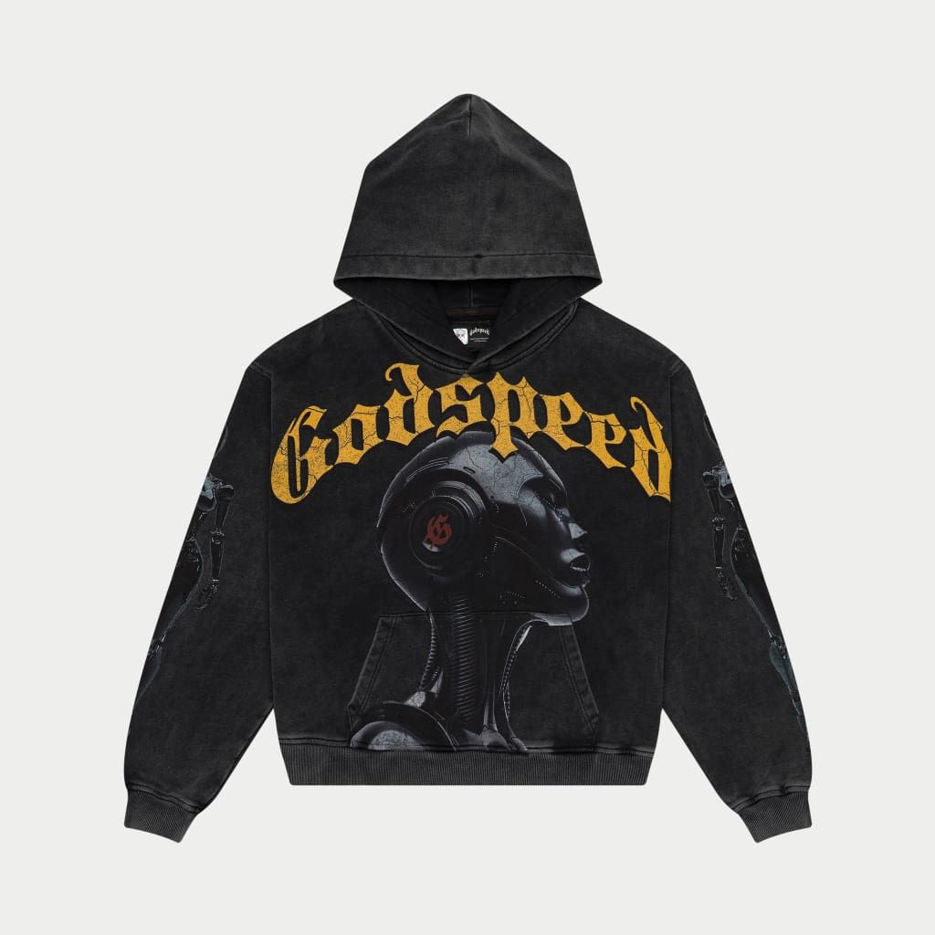 God Speed Alexa Hoodie (Black Wash)