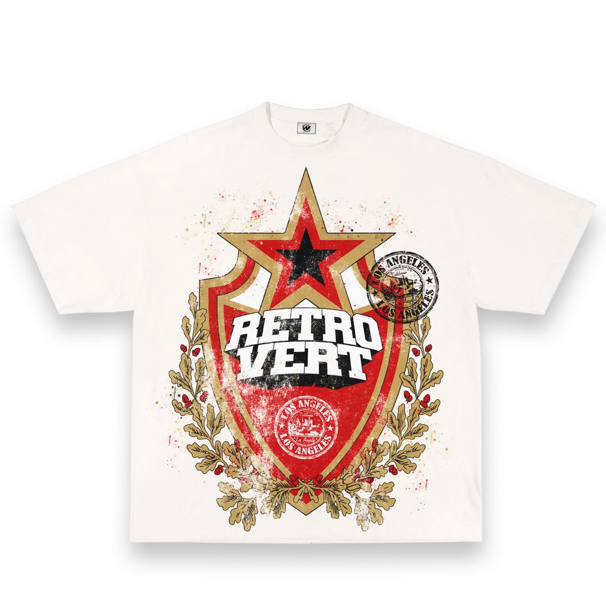 RetroVert WHITE STAR T-SHIRT