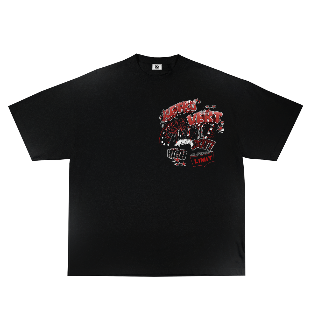 RetroVert Black FESTIVAL T-SHIRT