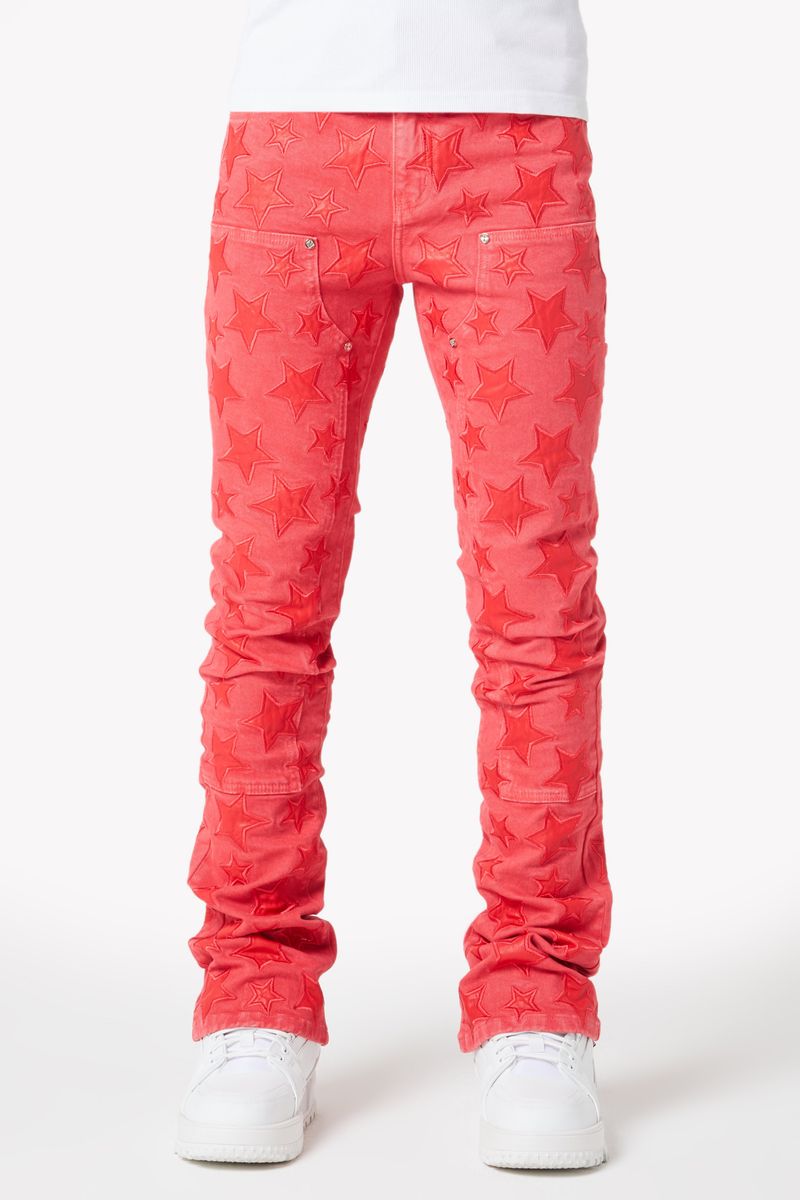 Guapi Raspberry Red Stars Denim Jeans