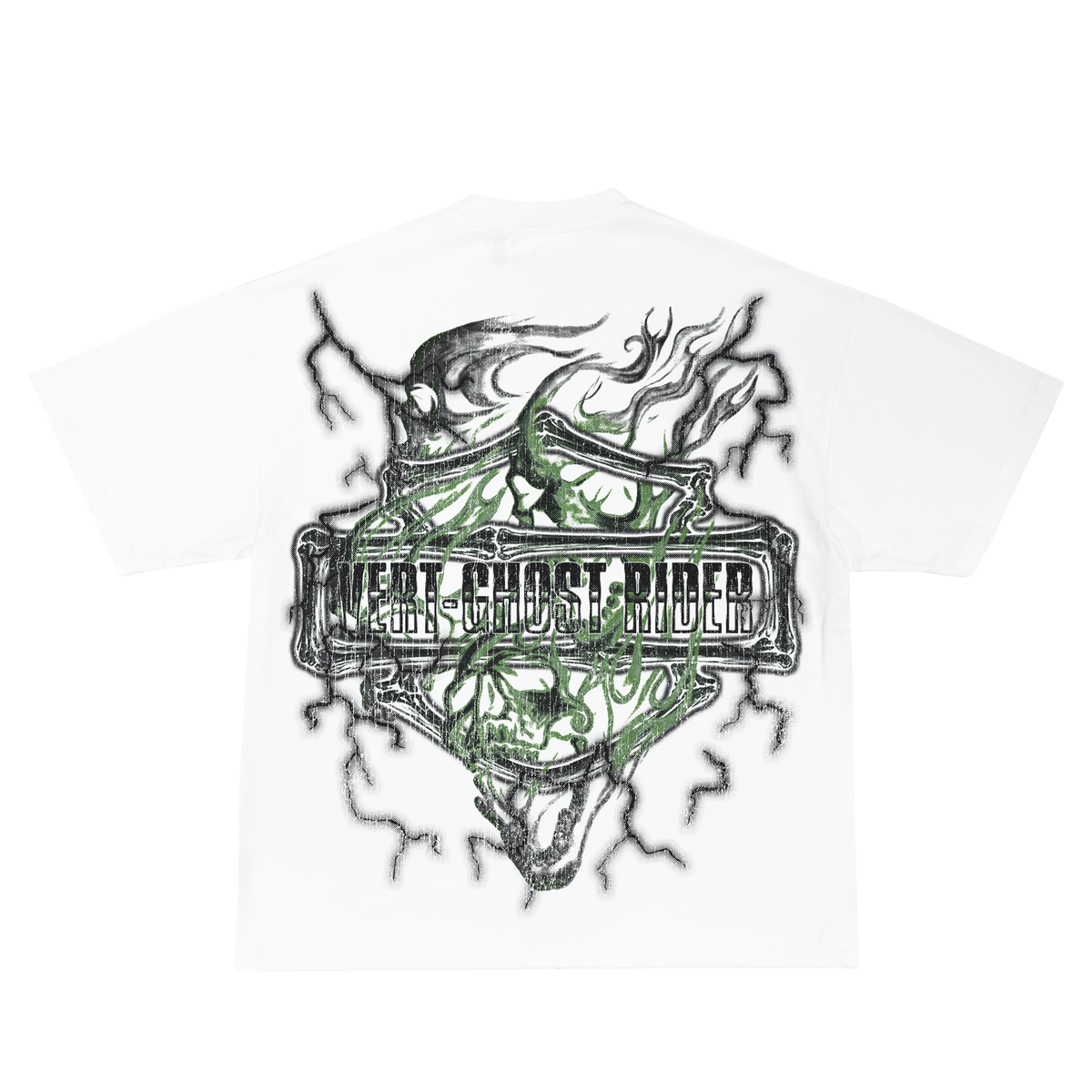 RetroVert GREEN SKULL T-SHIRT