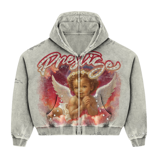 Prestige Angel Hoodie Grey Red