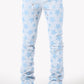 Guapi  Aqua Blue Stars Denim Jeans