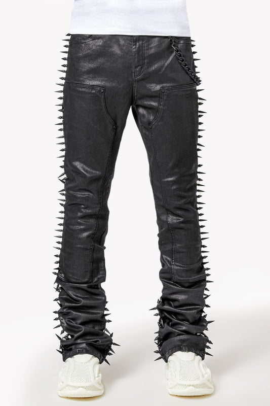 Guapi All Black Spikes Denim Jeans