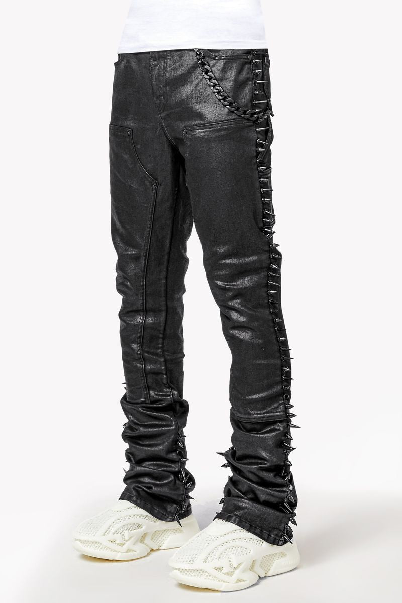 Guapi All Black Spikes Denim Jeans