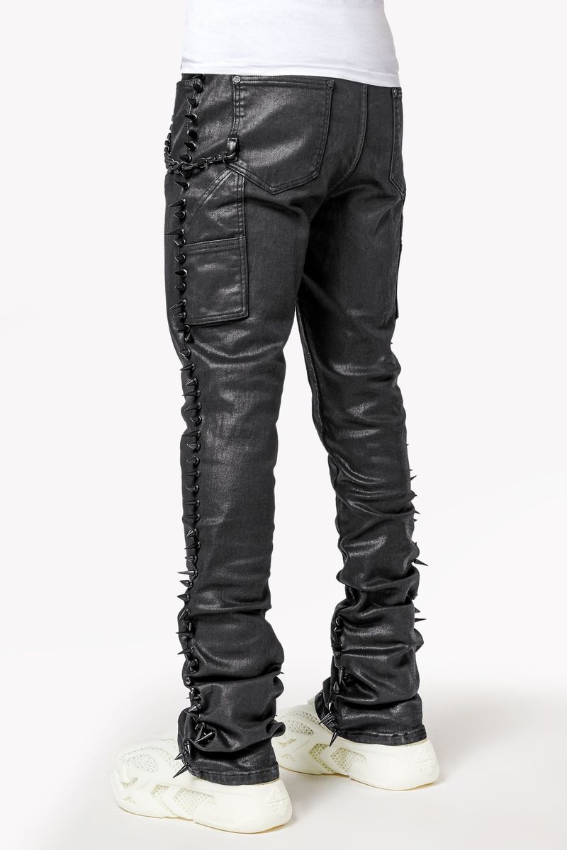 Guapi All Black Spikes Denim Jeans