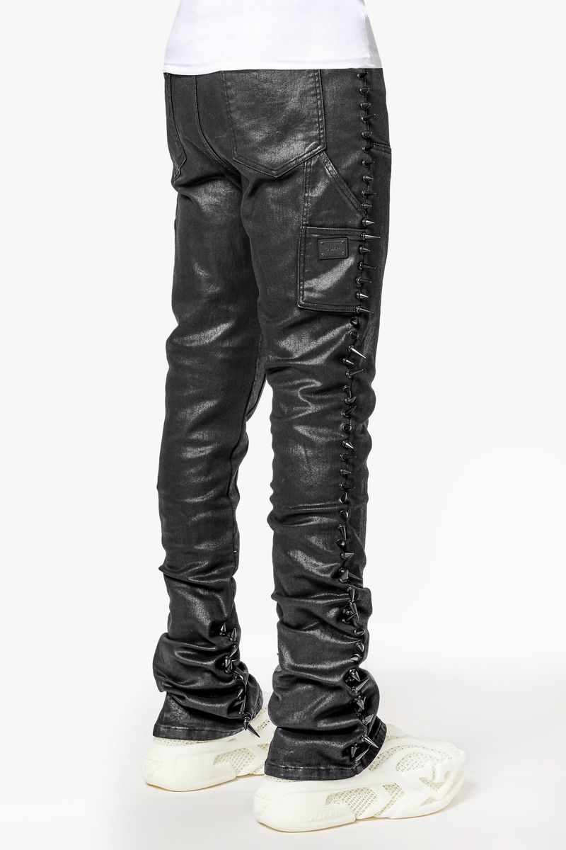 Guapi All Black Spikes Denim Jeans – Viper Soles