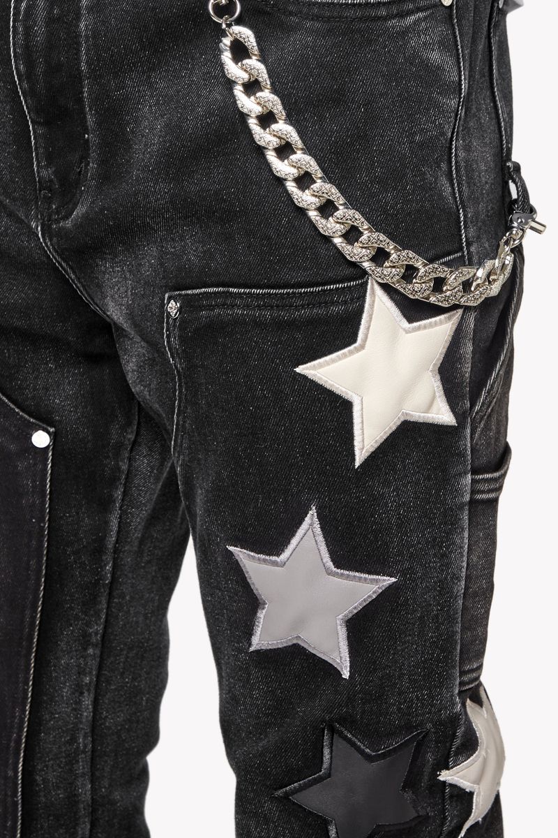 Guapi Obsidian Black Vintage Stars Denim