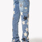 Guapi Aqua Blue Vintage Stars Denim Jeans
