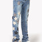 Guapi Aqua Blue Vintage Stars Denim Jeans