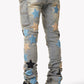 Guapi Powder Blue Vintage Stars Denim Jeans