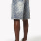 Guapi Aqua Blue Embellished Denim Shorts