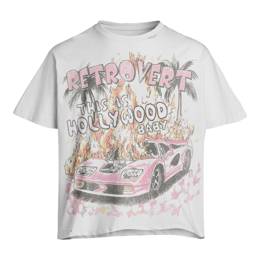 RetroVert PINK HOLLYWOOD T-SHIRT