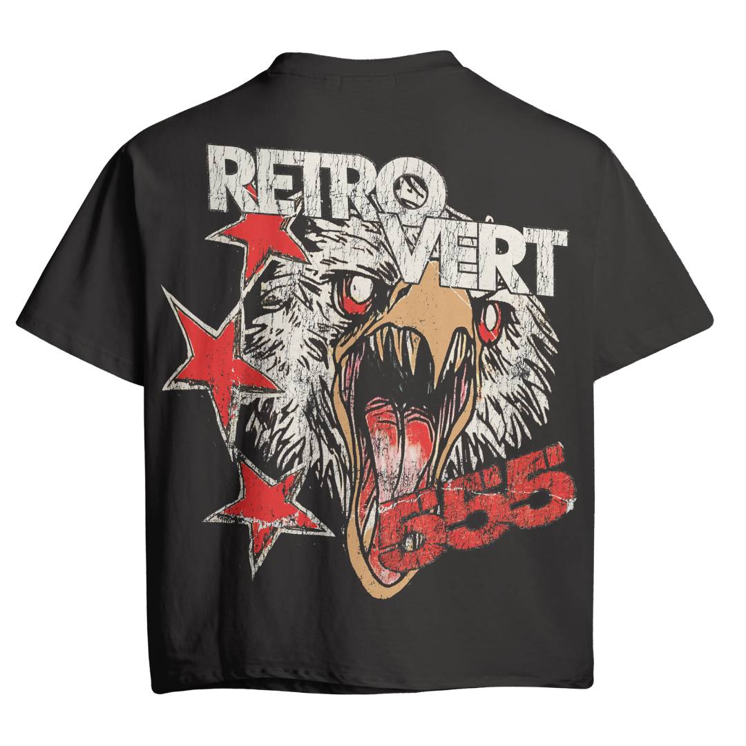 RetroVert RED FALCON SKULL T-SHIRT