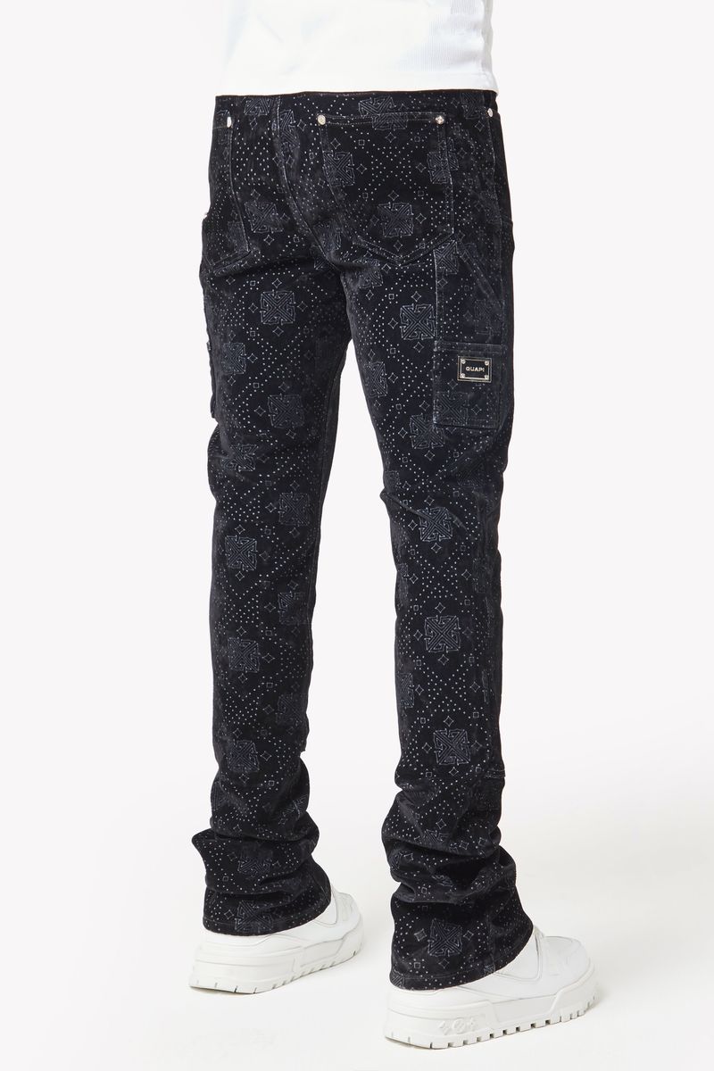 Guapi All Black Monogram Velour Denim Jeans – Viper Soles