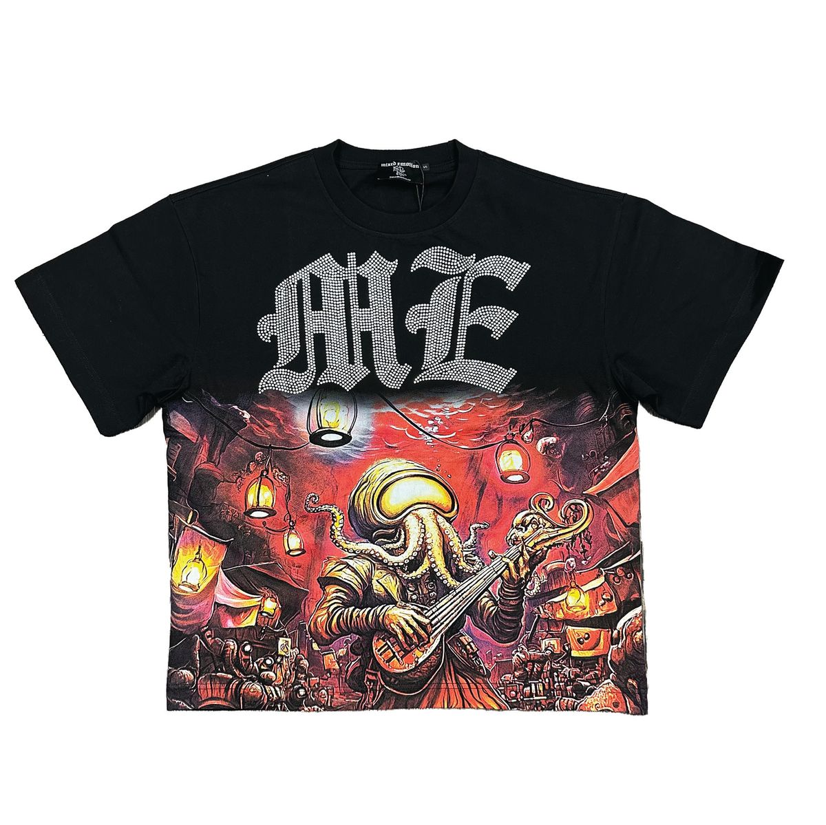 Mixed Emotion Octopus Rhinestone Tee